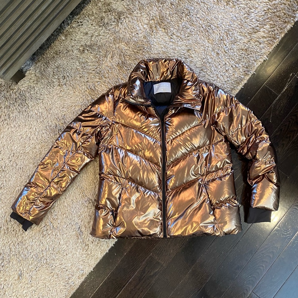 ATHLETA Metallic copper puffer coat - Picture 2 of 7